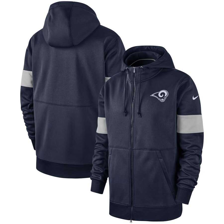 Los Angeles Rams Nike Sideline Performance Full Zip Hoodie Navy,We sell and wholesale Los Angeles Rams Nike Sideline Performance Full Zip Hoodie Navy on line form chian!